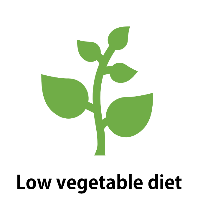 Low vegetable diet